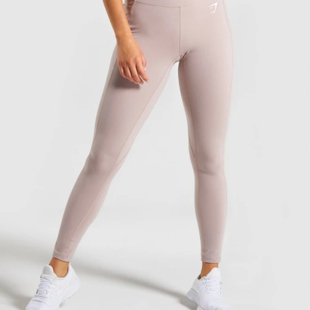Gymshark Dreamy Leggings - Taupe/white - Small